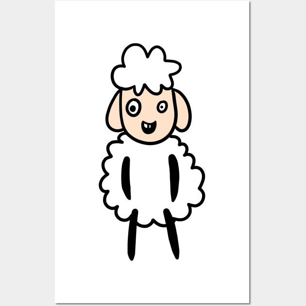 cute sheep Wall Art by praneel paithankar